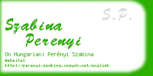 szabina perenyi business card
