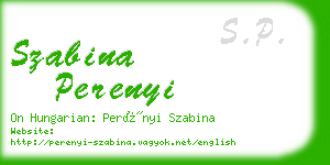 szabina perenyi business card